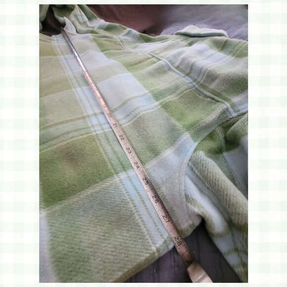 FOR THE REPUBLIC Classic Short Jacket in Blue Green Plaid Women's Size XL/TG - Picture 14 of 16